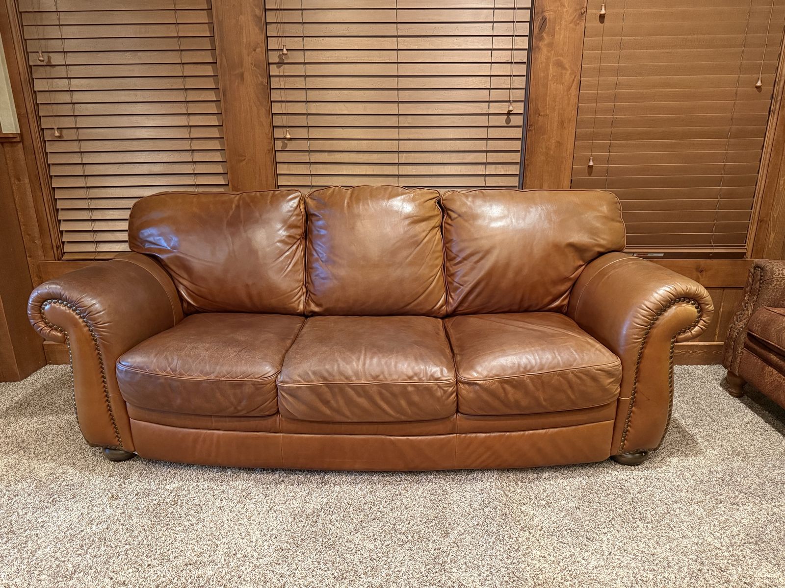 Genuine Leather Natuzzi Couch ️ Free Delivery