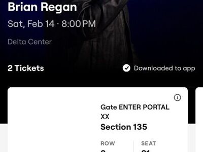 Brian Regen tonight, 2 Tickets Via SeatGeek
