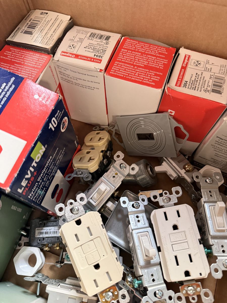 2 Boxes Full Of Electrical Supplies