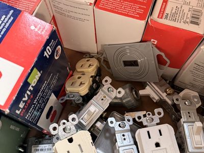 2 Boxes Full Of Electrical Supplies