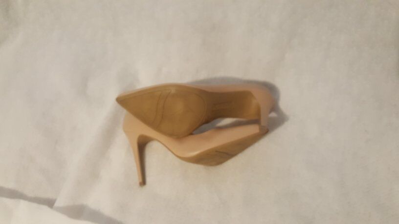 Beige Pointed Toe Heels