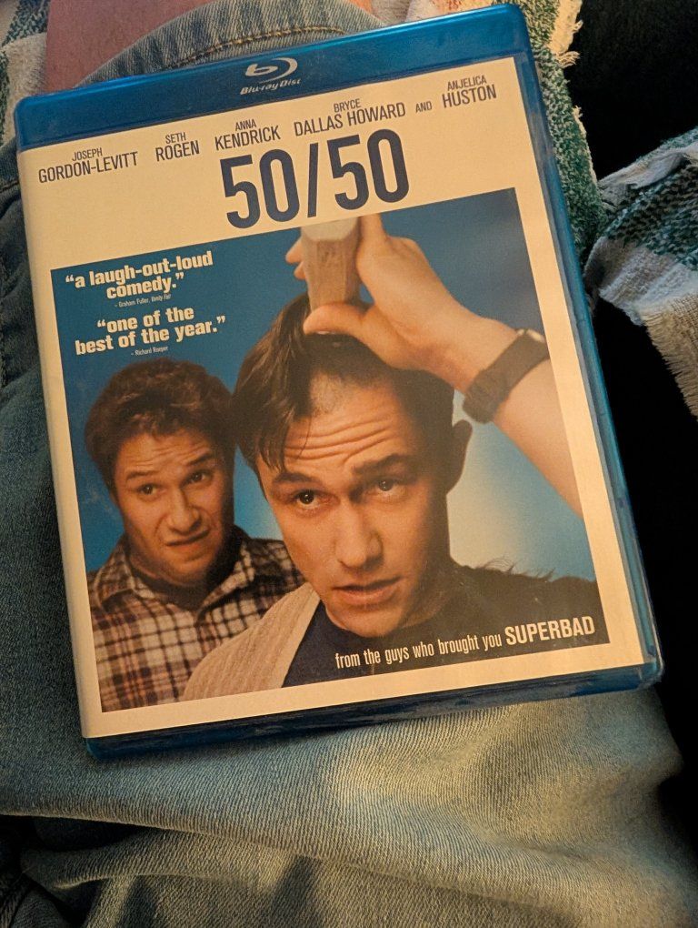 50/50 Blu-ray Disc Movie Starring Joseph Gordon-Levitt and Seth Rogen