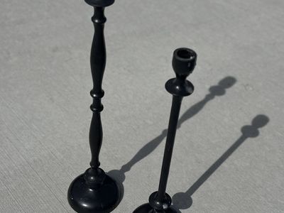 Metal Candle Holders Black