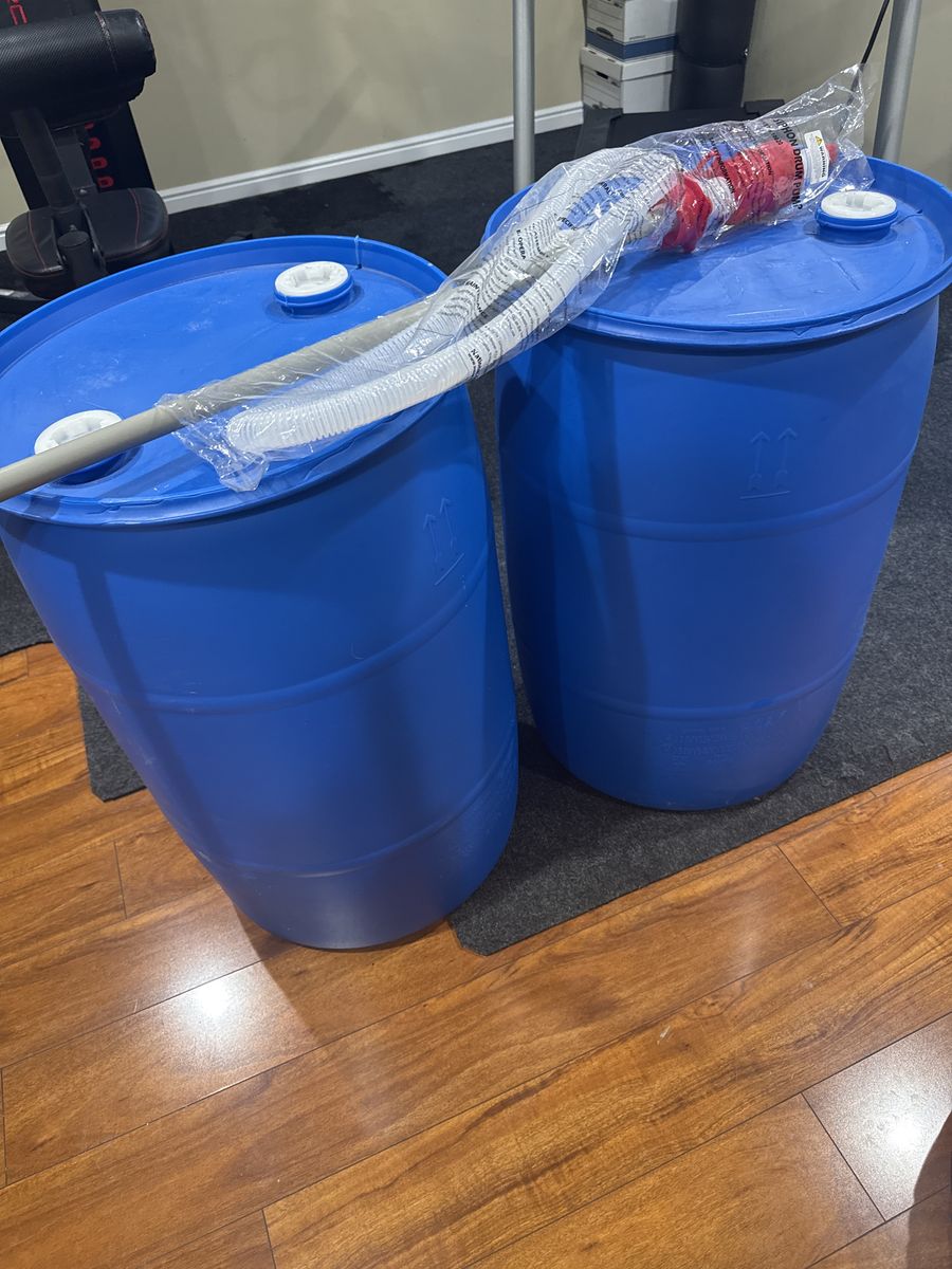 2 Grief 30 Gallon Water Storage Barrels