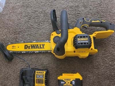 DEWALT 20V MAX 12 in. Brushless Cordless Chainsaw Kit with 5.0 Ah Battery & Charger