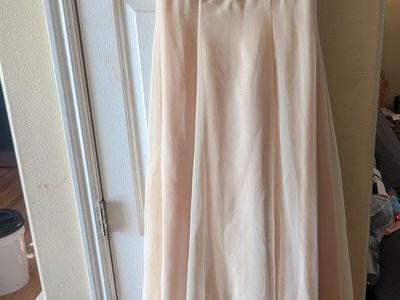 Mori Lee Peach Embroidered Formal Evening Dress Size 8