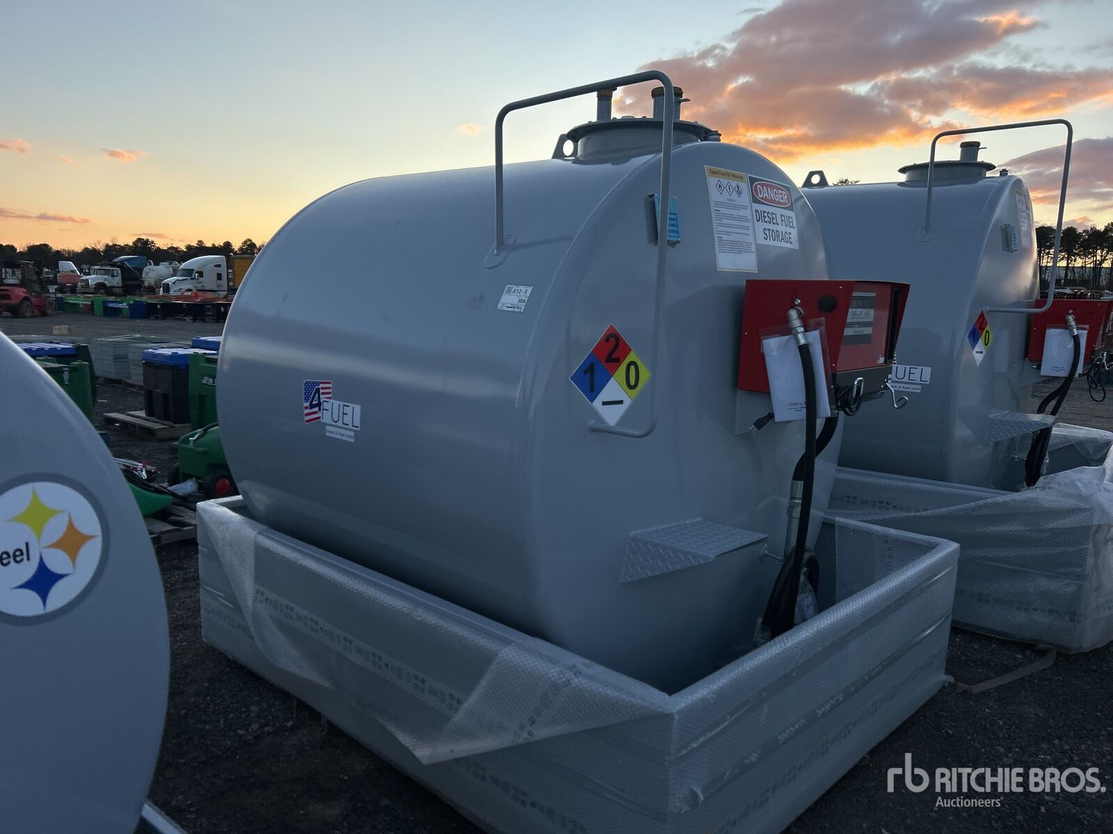 New 2024 4-Fuel.com 1100 gallon Skid Mounted Diesel Fuel Tank