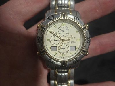Citizen Promaster Alarm Chronograph Watch C330-Q01075 Two-Tone Stainless Steel