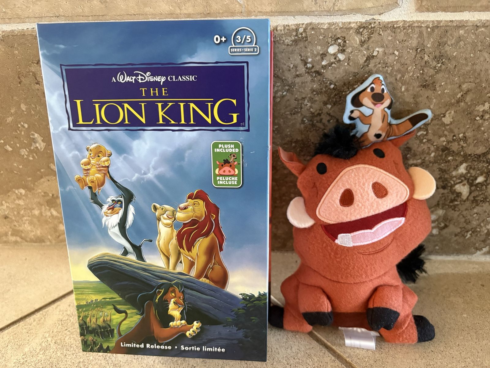 Disney Parks Plush Lion King Pumbaa & Timon in VHS Box