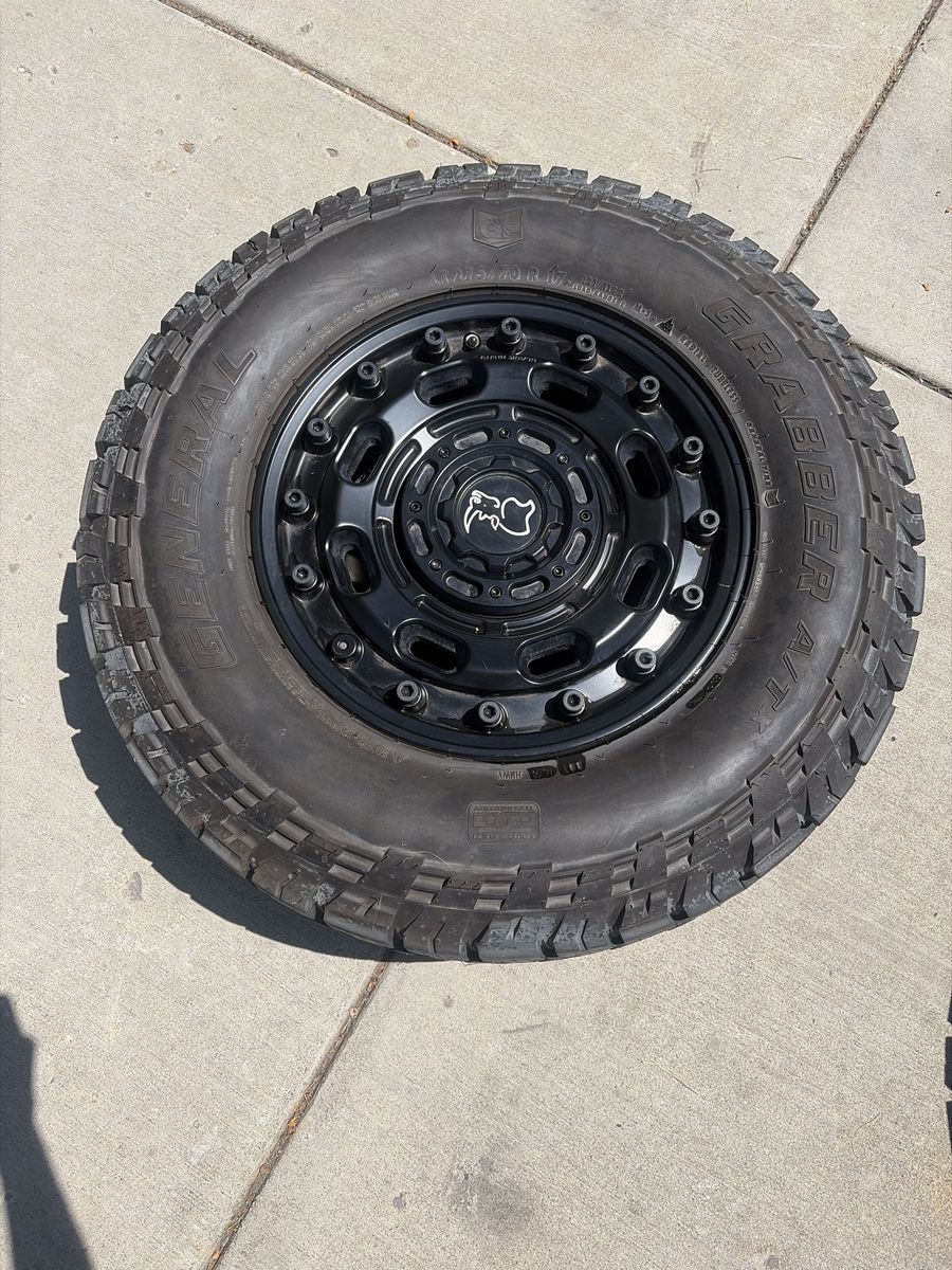 SnowTires with Black Rhino Wheels (Set of 5)
