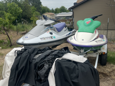 Two Waverunners and Trailer