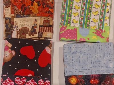 6 Holiday Pillowcases or Novelty Seasonal Fabric