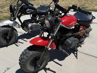 Pair of Used Mini Bikes - Red & Black, Custom