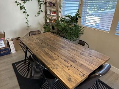 Beautiful Real Wood Kitchen Table with Chairs