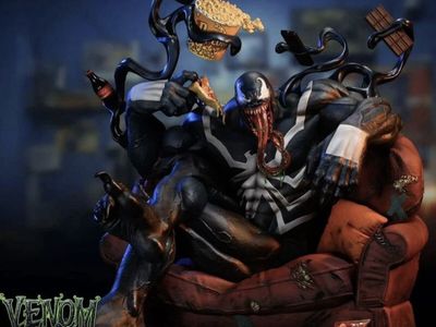 SDZ Studio Venom on Sofa Maquette Statue Marvel Comics Figure 1/4 scale