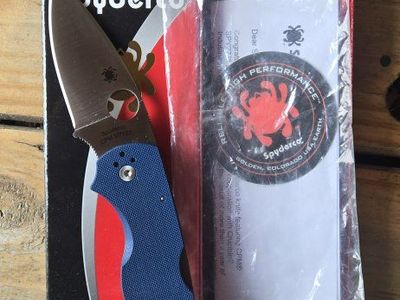 Spyderco Native 5 Lockback Knife Cobalt Blue G-10 (3" Satin SPY27)