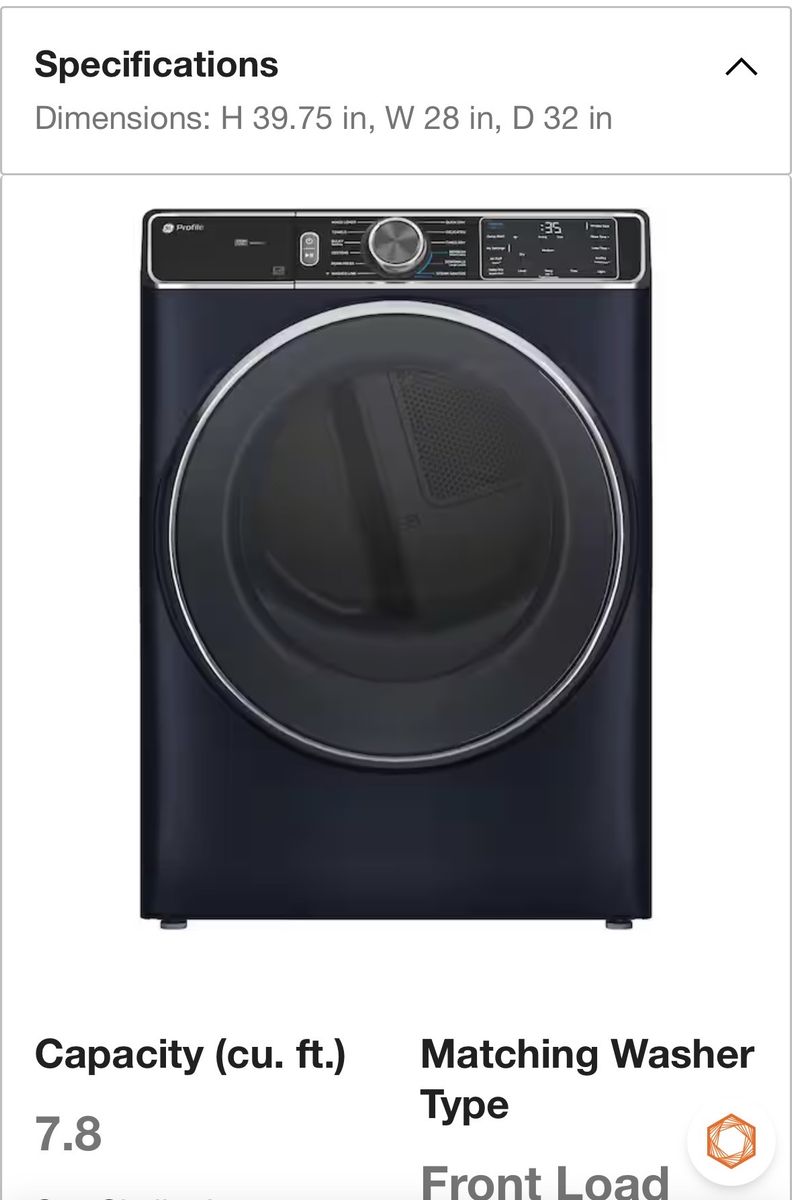 GE front-load GAS dryer