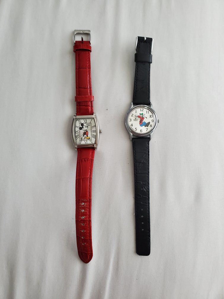Disney Mickey Mouse & Lorus Goofy Quartz Watches