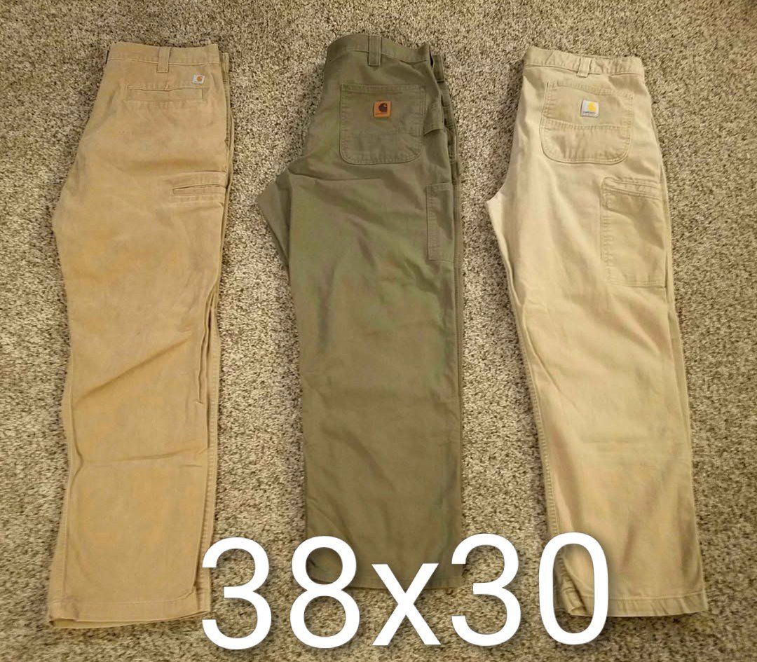 Men's Carhartt pants 38x30 - $35 each CASH 
