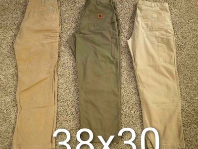 Men's Carhartt pants 38x30 - $35 each CASH