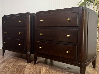 High-Quality Dark Espresso 3-Drawer Nightstands