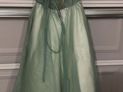 Green Flower Prom Dress