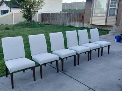Dinning 6 Chairs Light Gray Color New