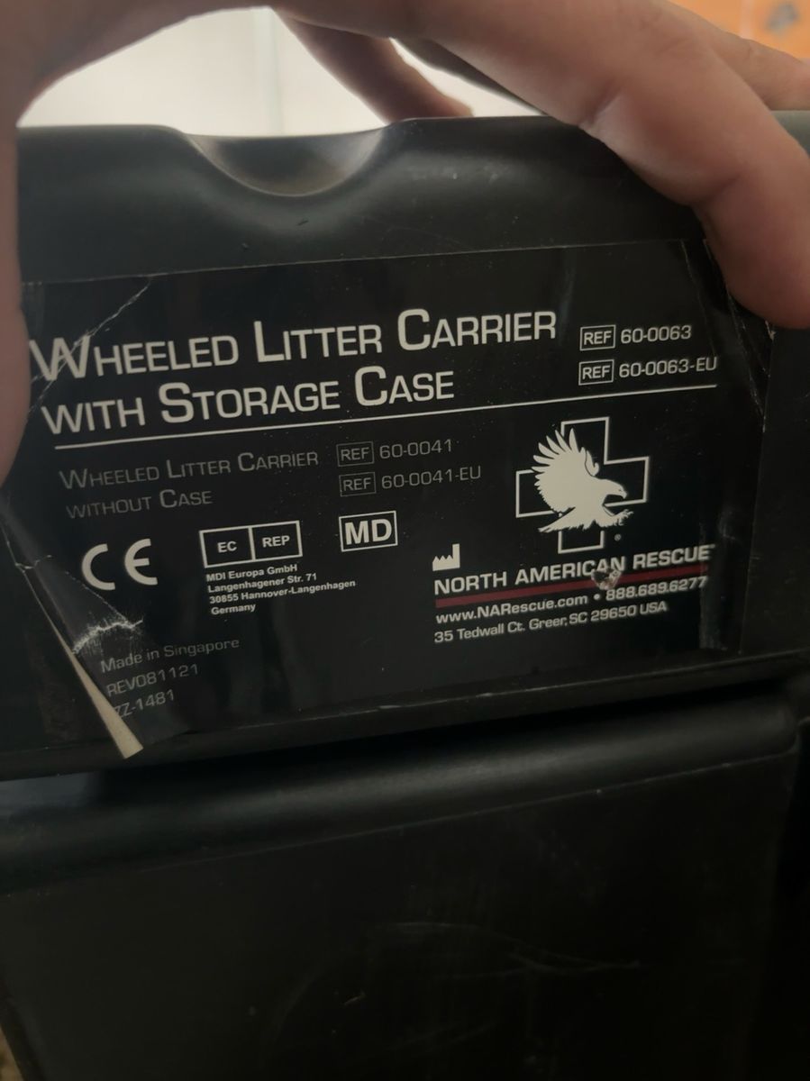 brand-new North American Rescue Wheeled Litter Carrier with Storage Case (REF 60-0063)