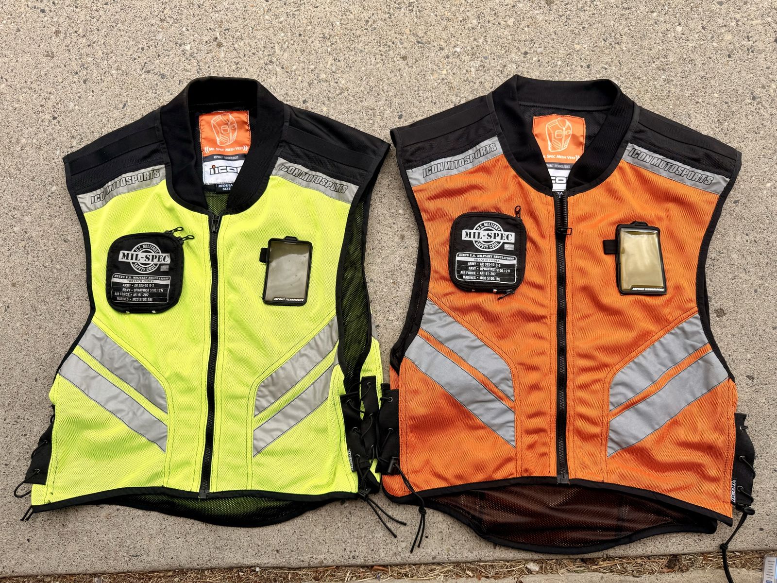 Icon Mil-Spec Mesh Vest High Visibility Reflective Motorcycle Safety Vest