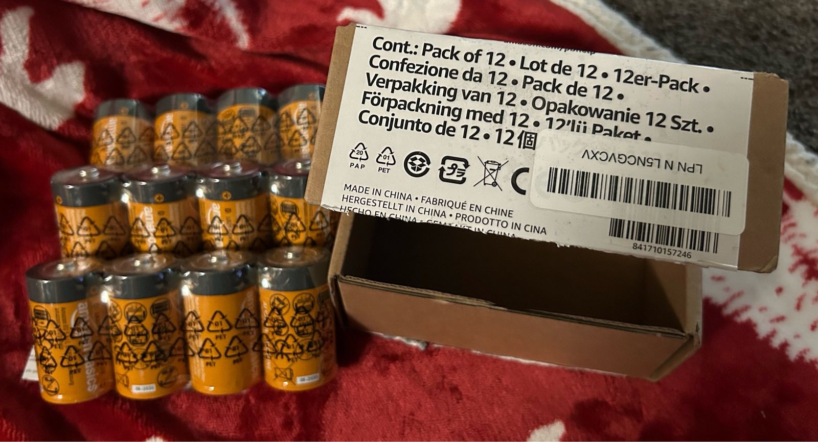 Amazon Basics D Cell Batteries - Pack of 12 Cash Only