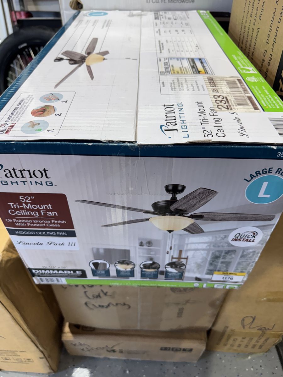 Patriot Lighting 52in Oil Rubbed Bronze Ceiling Fa