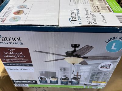 Patriot Lighting 52in Oil Rubbed Bronze Ceiling Fa