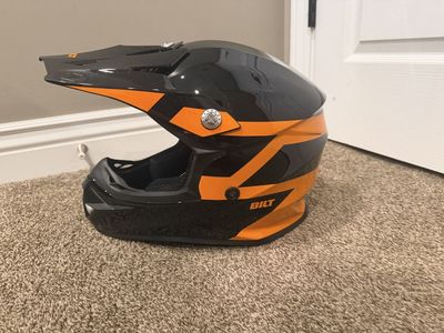 Bilt Motocross Helmet Youth - Black & Orange NEW
