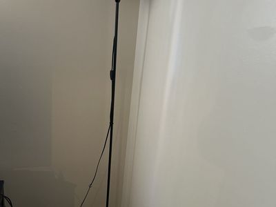 Black Torchiere Floor Lamp with White Frosted Bowl Shade - Modern Up Lighting