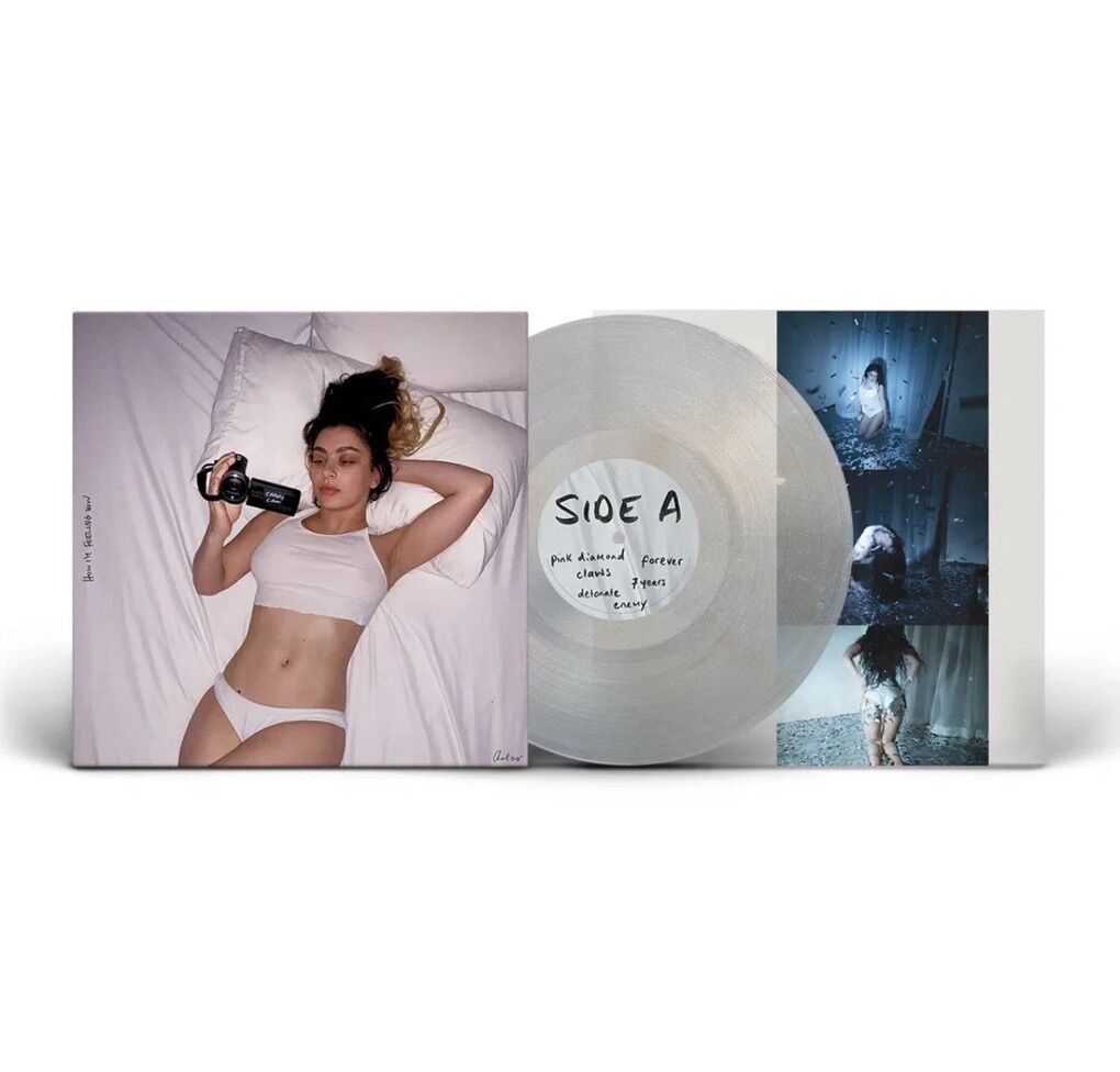 Charli XCX how i’m feeling now Clear Glitter Vinyl