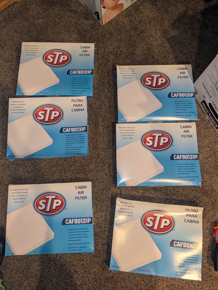 STP CAF90131P Cabin Air Filters (6-Pack) - New, removes dust, pollen & particulate matter
