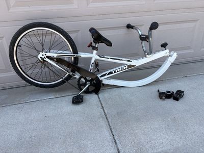 Trek MT201 Series Trailer Bike Tag-Along Child's Bicycle - White with Black Accents