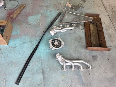 Assorted Classic BroncoParts - Exhaust Manifolds, Speedometer, Glass, etc.