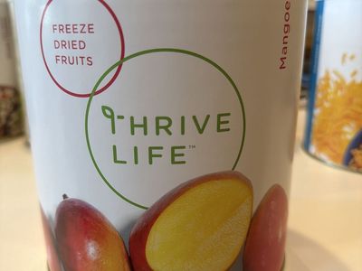 Freeze dried mangoes food storage