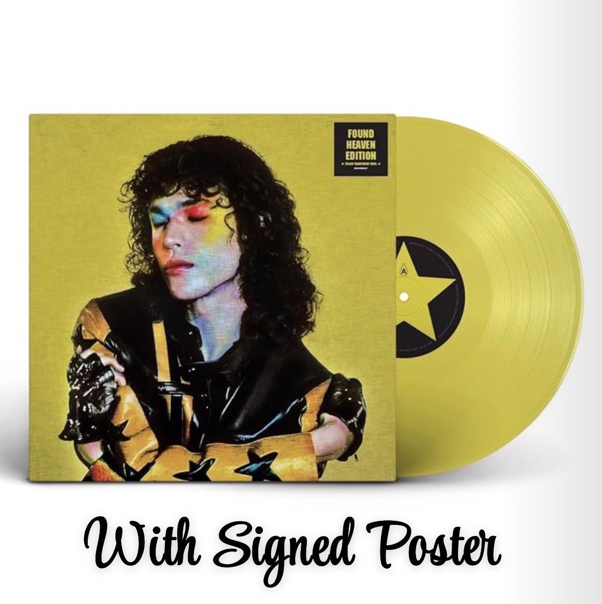 Conan Gray-SIGNED Found Heaven Transparent Yellow Vinyl LP-Signed Poster-SEALED