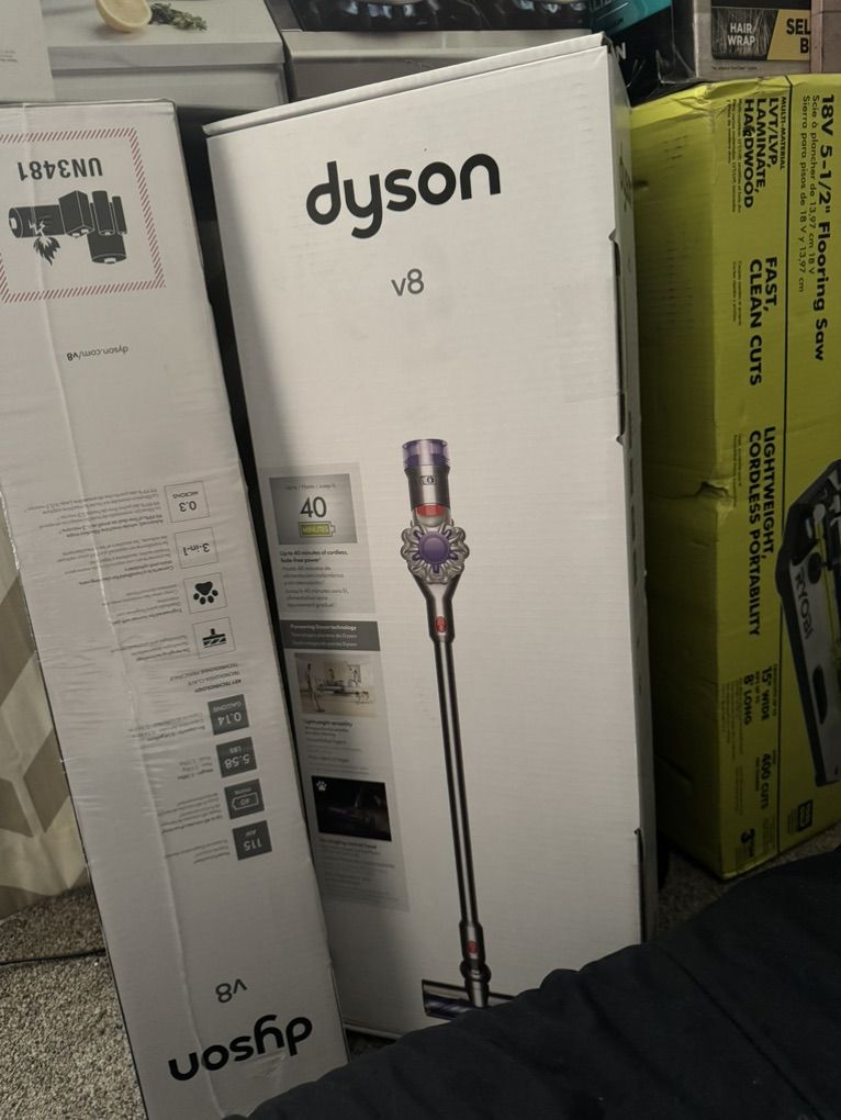Dyson V8 Cordless Stick Vacuum.