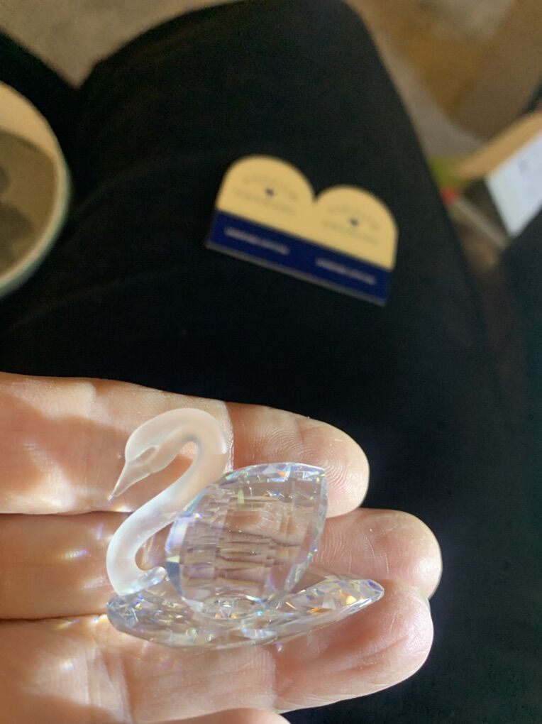 Asfour Diamond Crystal Swan 1.5 Inches