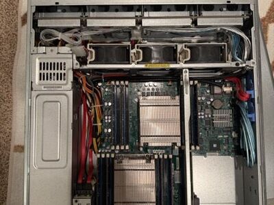 2 SuperMicro Rackmount Servers and one rackmount Monitor+Keyboard+Trackpad KVM switch