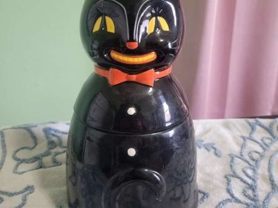 johanna parker halloween cookie jar cat