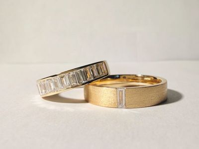 Baguette Lab Grown Diamond Eternity Band/ Wedding Band