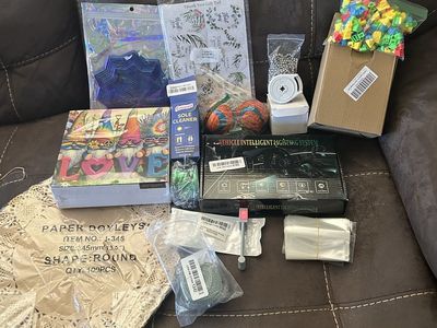 Assorted Lot: Vehicle Intelligent Lighting System, Craft Supplies, Home Decor, Sole Cleaner & More