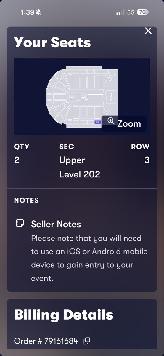2 Olivia Dean Concert Tickets - Maverik Center, Upper Level 202, Row 3 - July 22, 7:30 PM