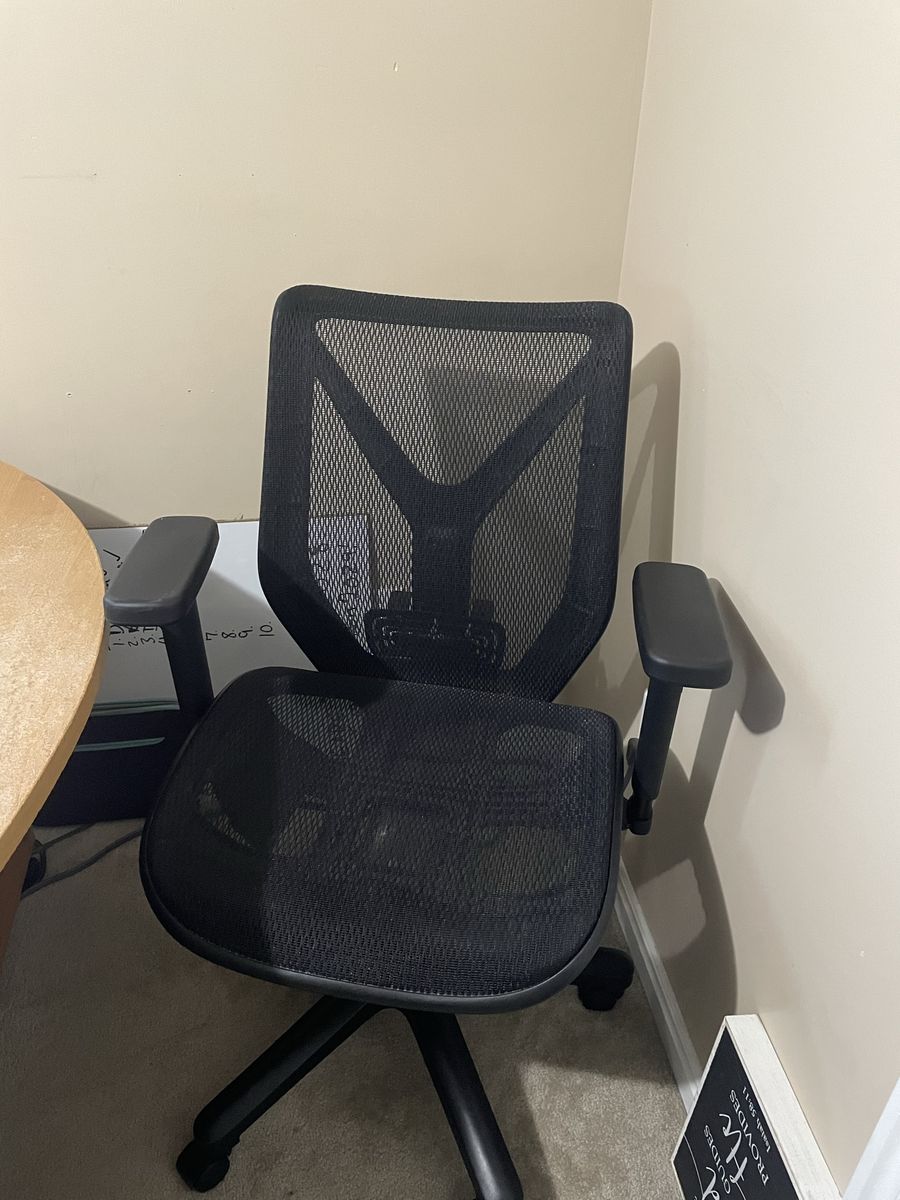 Black Mesh Ergonomic Office Chair with Adjustable Arms - Used Excellent Condition