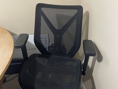 Black Mesh Ergonomic Office Chair with Adjustable Arms - Used Excellent Condition