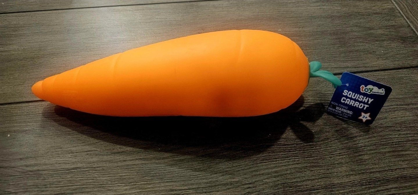 Toymendous! Squishy Carrot Non-Toxic Stress Relief Fidget Toy